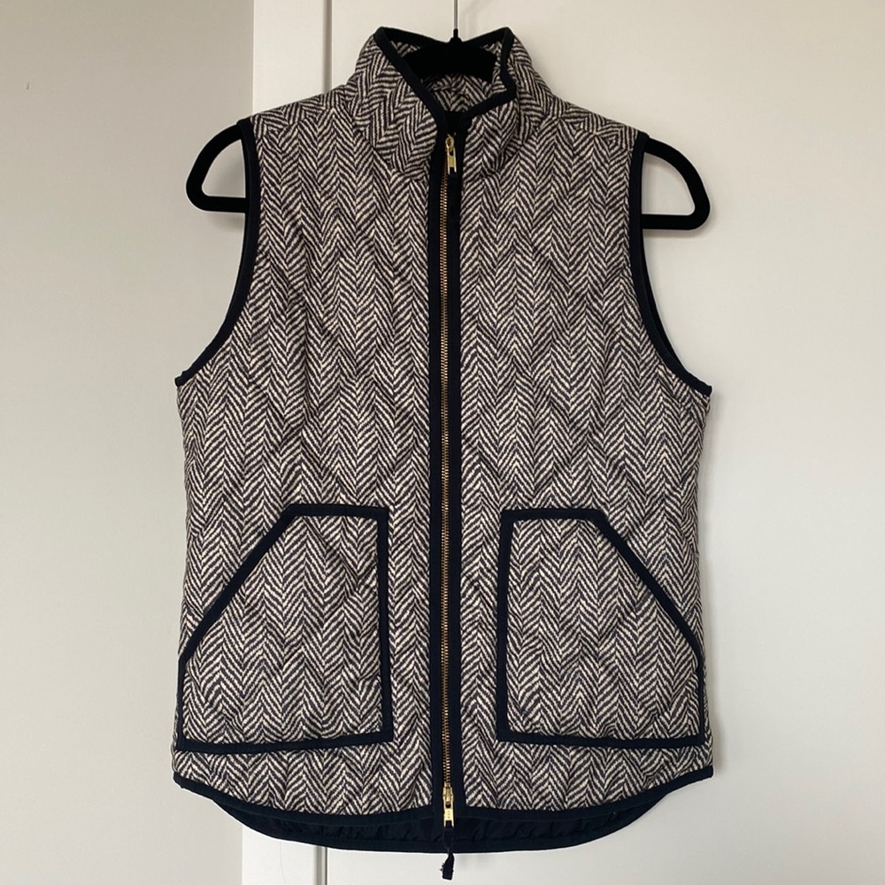 Patterned J.Crew factory vest
